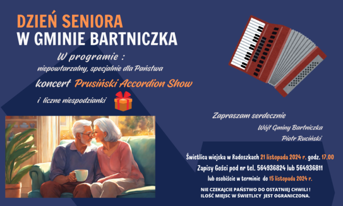 Seniorzy z Gminy Bartniczka będą świętować