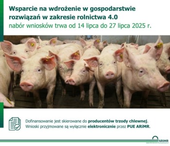 Ruszył nabór wniosków na wsparcie w zakresie rolnictwa 4.0.