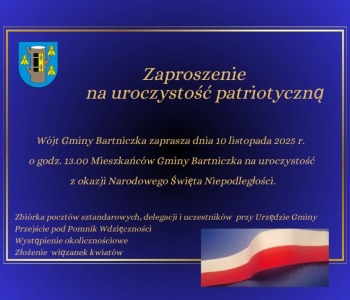 Narodowe Święto Niepodległości w Gminie Bartniczka