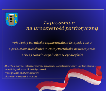 Narodowe Święto Niepodległości w Gminie Bartniczka