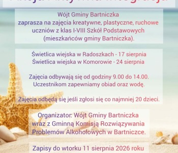Akcja "Aktywna integracja" - dodatkowe zajęcia w sierpniu